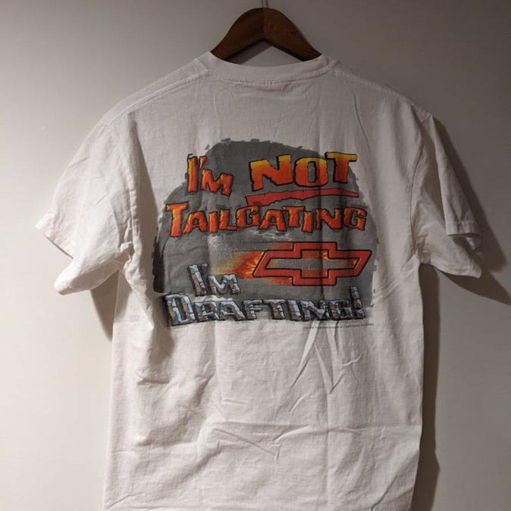 Vintage 2002 I'm Not Tailgating I'm Drafting Chevy T-shirt